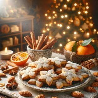 Diabetes-Friendly Christmas Desserts - Almond Cinnamon Star Cookies